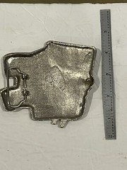 I GOT THE NUTS! PAIR OF ACES GAMBLING BELT BUCKLE 3 1/4&Prime; wide