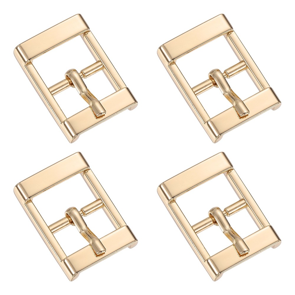 4Pcs Single Prong Belt Buckle 0.63&Prime; ID Metal Roller Buckle for Belt, Light Gold
