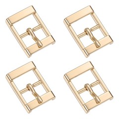 4Pcs Single Prong Belt Buckle 0.63&Prime; ID Metal Roller Buckle for Belt, Light Gold