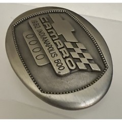 Vintage 1982 Indianapolis 500 Chevrolet Camaro Pewter Belt Buckle Limited No 148