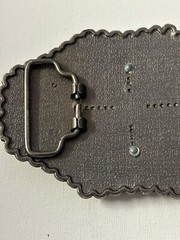 Large Skull And Bones Belt Buckle Silver Chrome Black