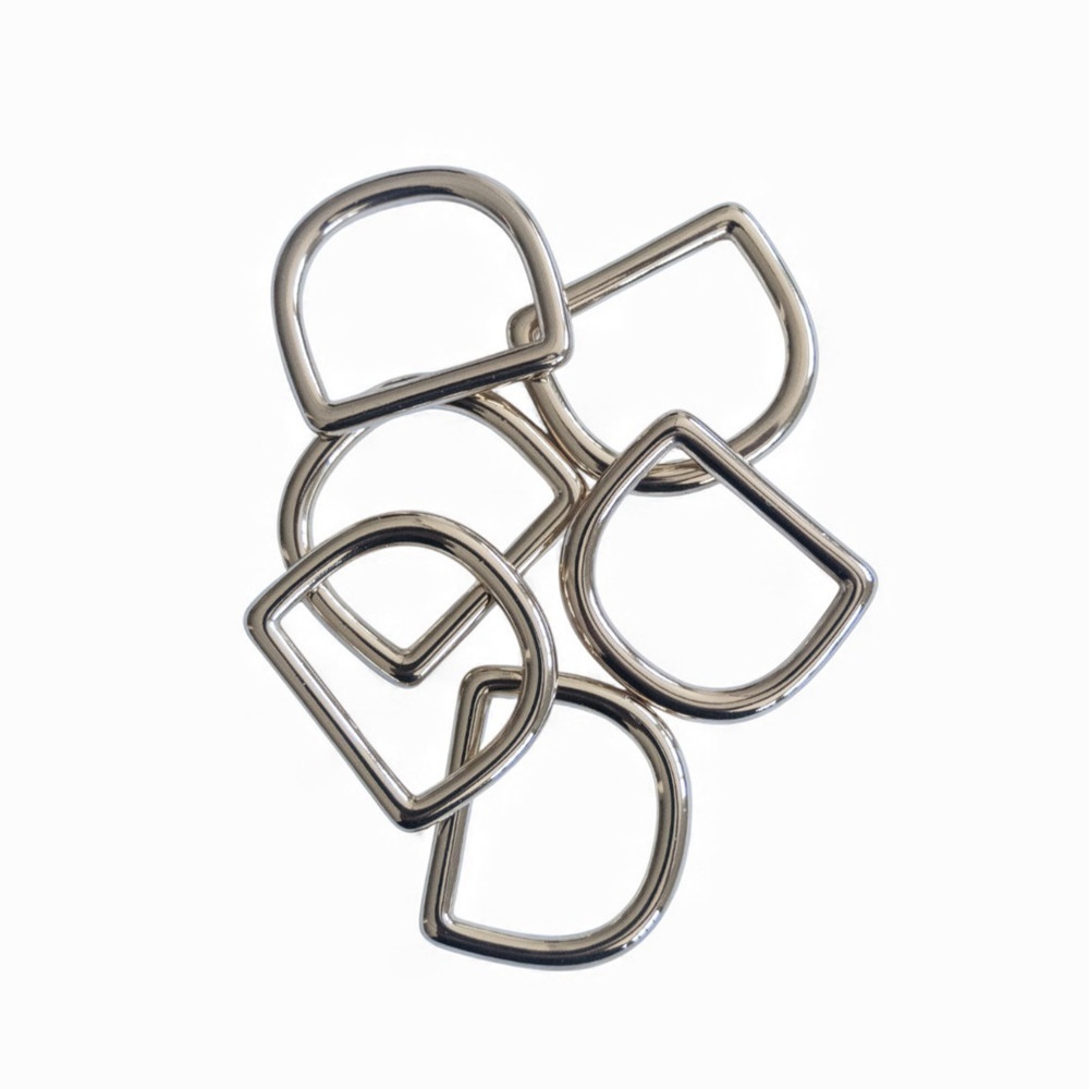 Nickel 1&Prime; D-Rings Hardware by Buckleguy – Set of 6
