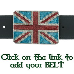Union Jack England Flag Belt Buckle Bling Biker Patriotic English British