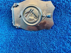WESTERN BELT BUCKLE Silver Metal HORSE OR COIN MEN S ACCESSORIES CLASSIC LOOK