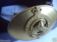 BNWT THE ORIGINAL RALPH LAUREN BIG HORSE HEAD CROWN BUCKLE BELT W38