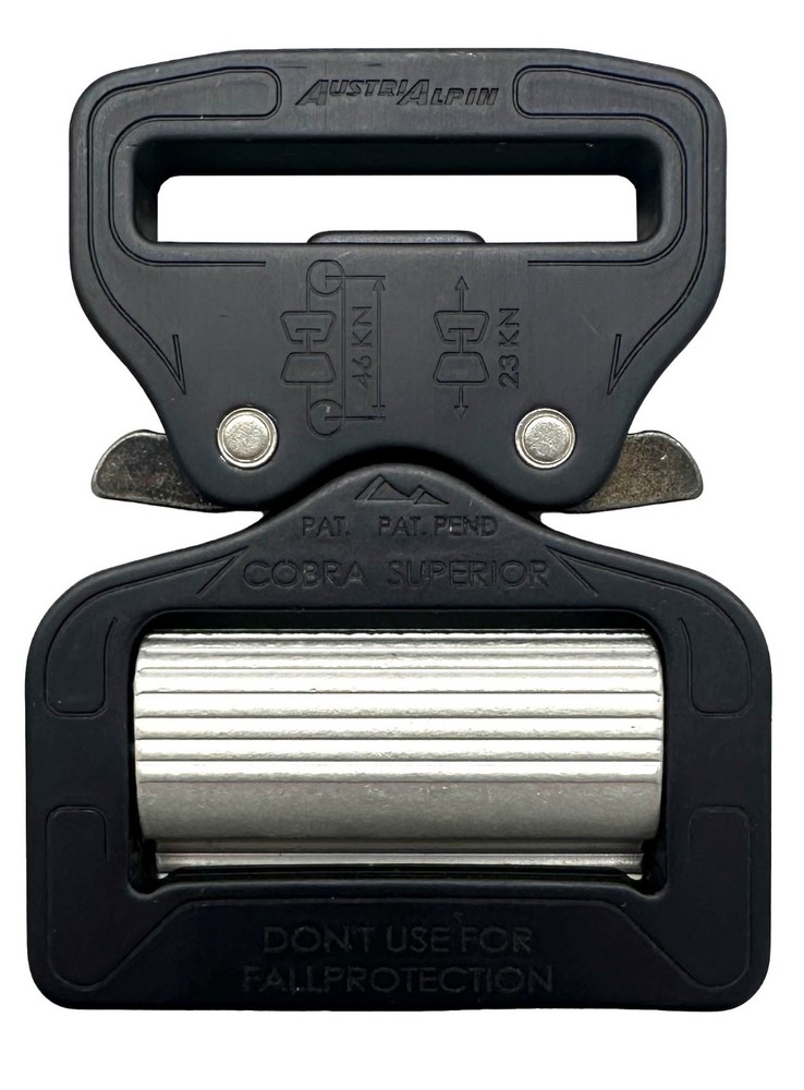 AustriAlpin 45mm Black Cobra Superior Buckle – MRAP Load Straps FE45MVF-XB