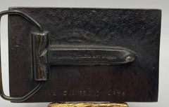 VTG 1972 James Lind Belt Buckle Buffalo Southwestern Brass Wyoming Studio