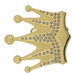 Crown Belt Buckle New Men Women Bling Iced Gold Metal Rhinestone Cowgirl Cowboy