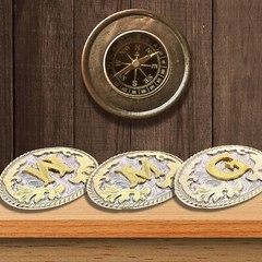 USA Initial Belt Buckles Alphabet Letter Texas Rodeo Western Cowboy Fashion Men
