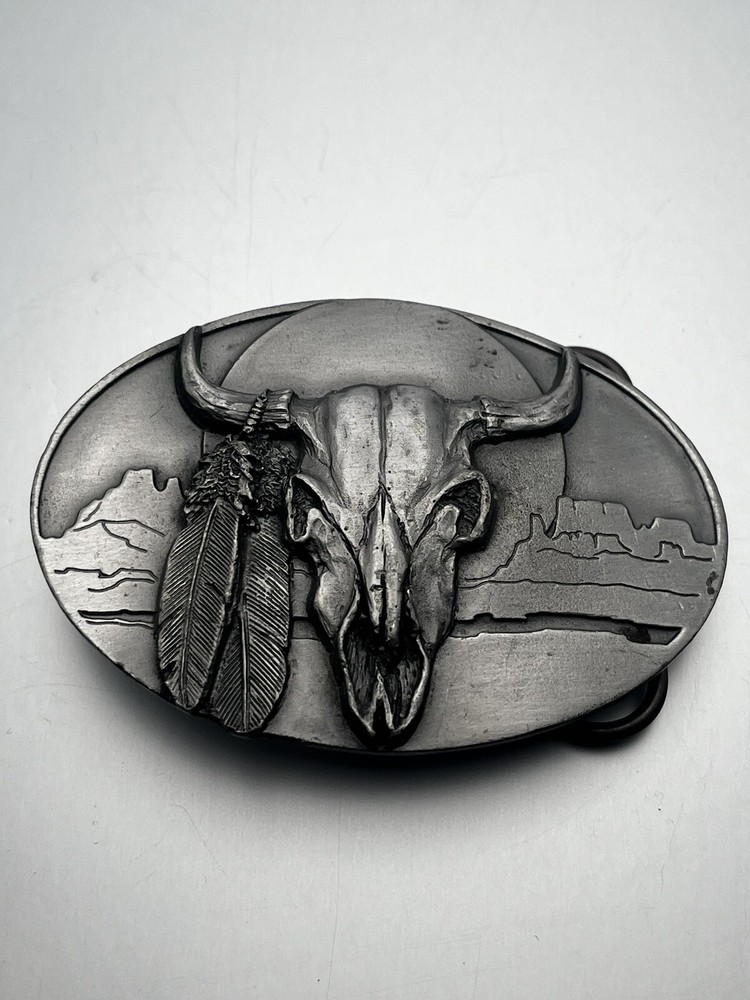 Vintage 1989 Arroyo Grande Buckle Longhorn Belt Buckle AG30 Made in USA