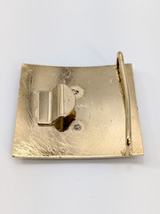 VTG Vanguard V-21 US Military Eagle Great Seal Belt Buckle Gold Tone Made in USA