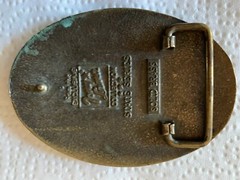 belt buckle cowboy solid brass tony and lama collection 1912