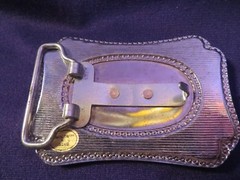 2 Tone COVERED WAGON Belt Buckle