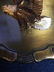 American Eagle Bronze Metal Belt Buckle D2