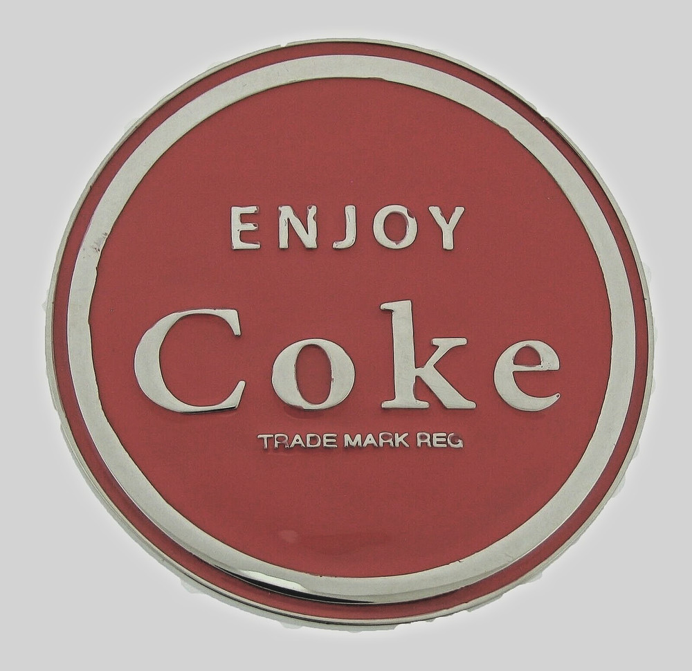 Coke Bottle Belt Buckle COCA-COLA Cap SODA POP Vintage Rare Red Silver Metal