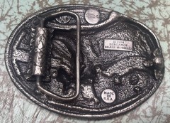 Vintage Eagle Belt Buckle By Bergamot Brass Works W146 1984 Made In The USA