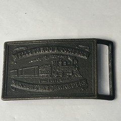 Vintage Wells Fargo and Company Bankers and Forwarders Rectangular Belt Buckle