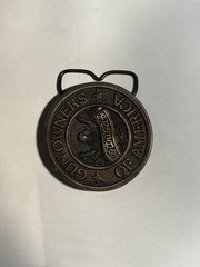 UnitedGun Owners of America Round Metal Clip Belt Buckle Logo