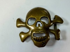 Creepy Skull Crossbones See-Trough Halloween Cutout Belt Buckle For 1.25&Prime; Belt