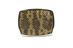 RattleSnake Belt Buckle, Exotic Belt Buckle, ( 1.5 ») Removable Western Buckle