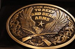 Nocona Belt Buckle Eagle The Right To Keep and Bear Arms 37964
