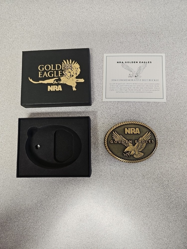 NRA Golden Eagles 2014 Commemorative Belt Buckle NEW