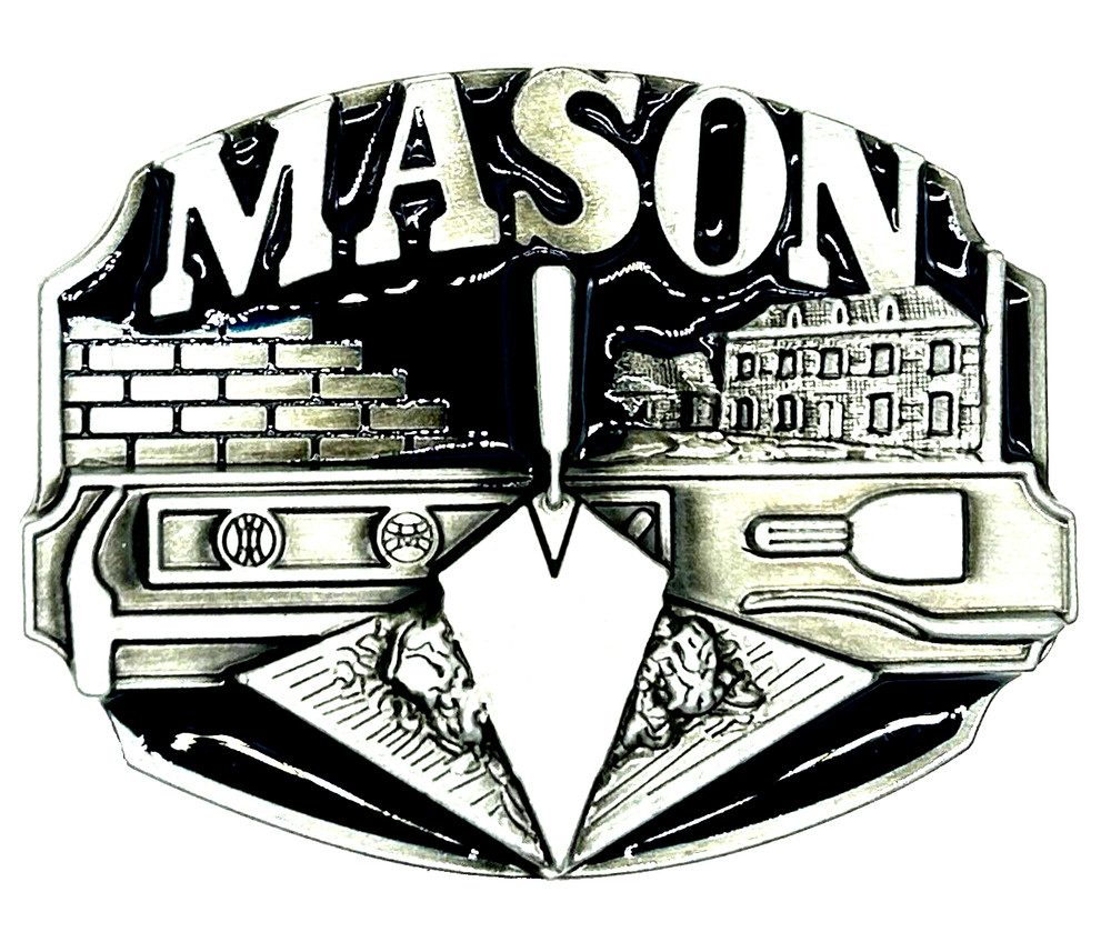 Mason Freemason Masonic Enameled Belt Buckle New