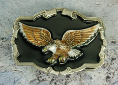 Flying Eagle western belt buckle vintage 1983 Great American Buckle Co.