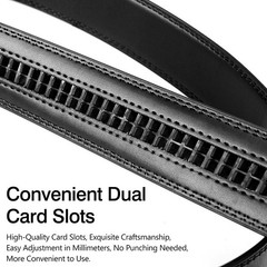 Tienyuu Men&rsquo;s Leather Dress Belt – Ratchet with Comfort One Size, Black