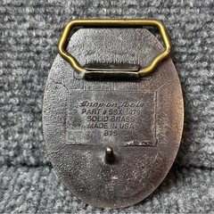 Vintage Snap On Tools 90s brass belt buckle Big Time 2.5”x3” y2k collectible