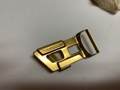 Belt Buckle Antique Hickok Made in USA Initial « L » Gold Tone