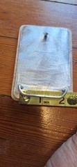 Handmade 4 1/8&Prime; X 2 3/4&Prime; Belt Buckle Wood w/3 Nail Cross Design