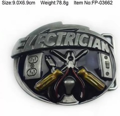 New silver Electrician tool tools Belt Buckle Metal More Trades Available