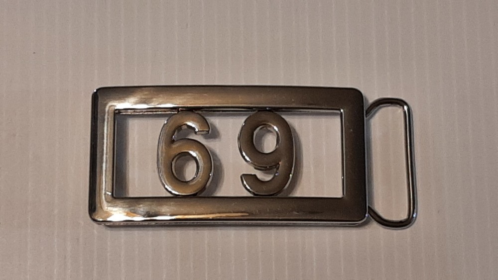 69 CUSTOM Belt Buckle-Put ANY LETTERS &/OR NUMBERS on Buckle