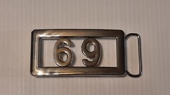 69 CUSTOM Belt Buckle-Put ANY LETTERS &/OR NUMBERS on Buckle