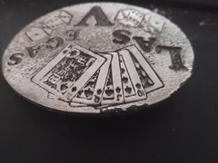 Fabulous Nevada Belt Buckle Dice Cards Poker Las Vegas Reno