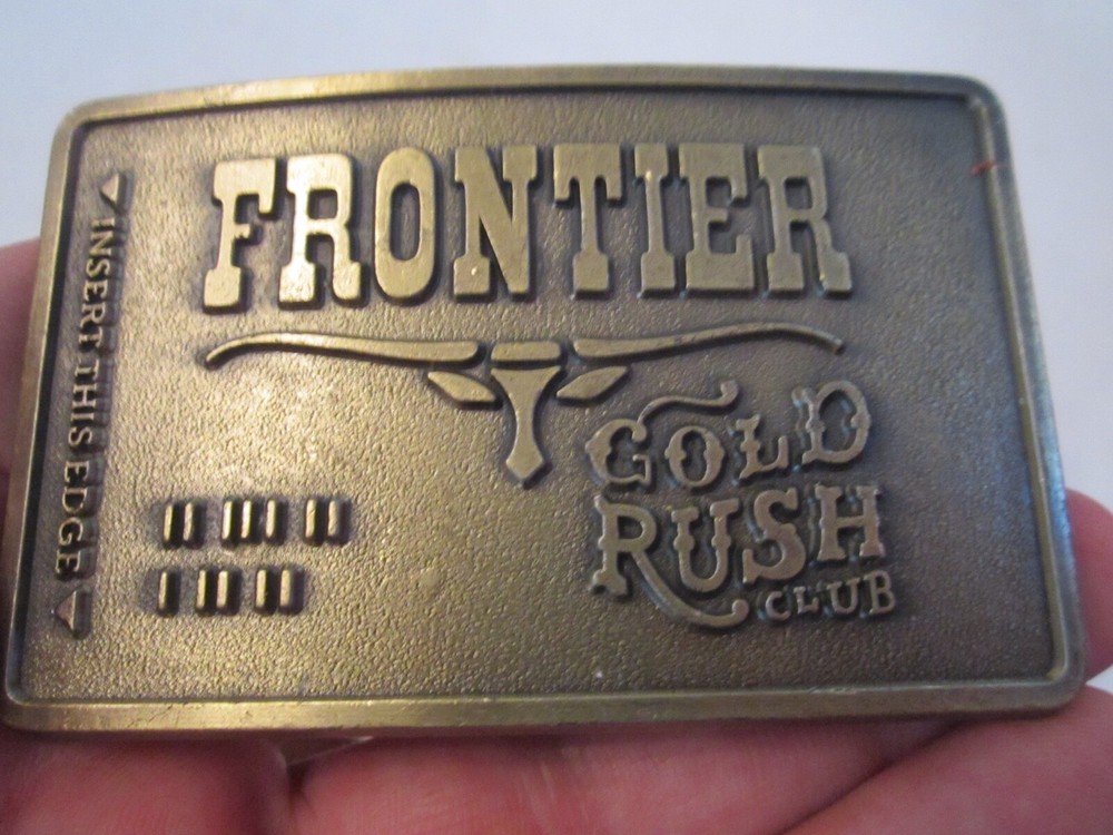 VINTAGE FRONTIER GOLD RUSH CLUB BELT BUCKLE – GW-5