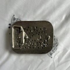 Women’s Floral Bling Silver Belt Buckle