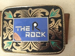 Belt Buckle. “The Rock” And Belt.