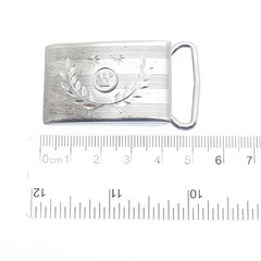925 Sterling Silver Antique Diamond-Cut Westinghouse 25 Years Award Belt Buckle