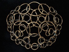 QK11169 *NOS* REALLY COOL **ABSTRACT ARTWORK** SOLID BRASS BELT BUCKLE