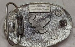 ARROYO GRANDE 1993 AG87 Raised Eagle Pewter Diamond Cut Belt Buckle