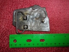 Brass Belt Buckle Solid cast Brass Locomotive Train no 8403 vintage
