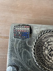 Vintage Silver Small Handmade Mexican Peso 1965 Belt Buckle Stamped