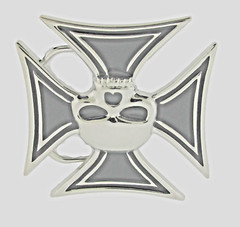 Skull Belt Buckles Black Metal Halloween Party Costume Chopper New Men Women