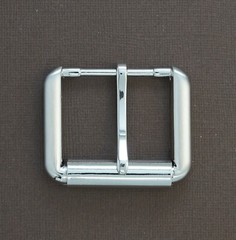New 1 1/2&Prime; (#61) pin roller buckle, brushed nickel finish jean casual USA
