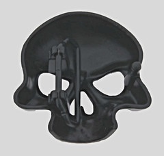 Skull Belt Buckle Men Pirate Skeleton Black Metal Tribal Gothic Tattoo Bling New