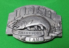 Lot of 4 Belt Buckles ~ Horse Head Jack Daniels Old No. 7 Fish Ariat