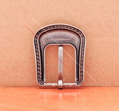 Inner 24MM Anqitue Silver Rope Side Western Cowboy Leather Belt Buckle 3pcs Set