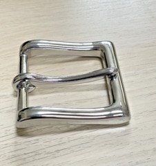Silver 1 1/2inches (38 mm) Single Tongue Prong Square Belt Buckle Silver NEW
